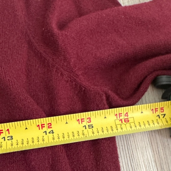 Love Ellie Elegant Maroon V-Neck Sweater with Crisscross Back medium - Picture 7 of 12